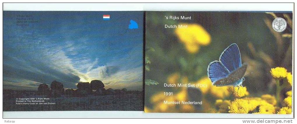 NEDERLAND  MUNTENSET  DRENTHE  1991  F.D.C. - Nieuwe Sets & Testkits