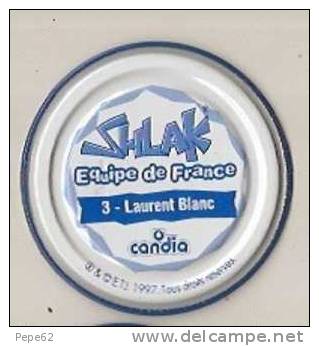 Equipe De France De Football-laurent Blanc-nr 3-jeu Du Shlak-diamètre 6cm- - Milk Tops (Milk Lids)