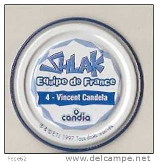 Equipe De France De Football-vincent Candela-nr 4-jeu Du Shlak-diamètre 6cm- - Milk Tops (Milk Lids)