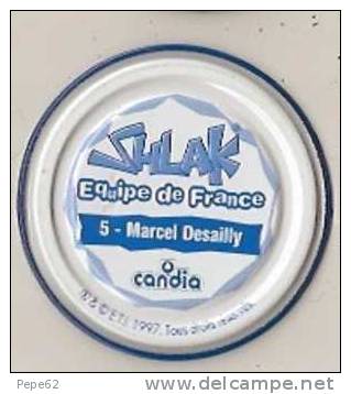 Equipe De France De Football-marcel Desailly-nr 5-jeu Du Shlak-diamètre 6cm- - Milk Tops (Milk Lids)