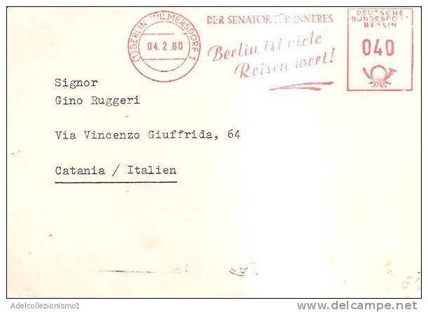 53796)lettera Tedesca Con Un Valore + Annullo Del 4/2/1960 - Briefe U. Dokumente