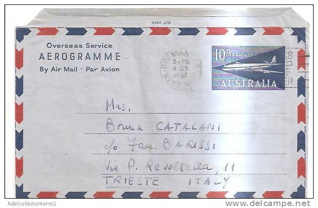 53800)aerogramma Aereo Con Un Valore + Annullo Del 3/7/1962 - Poststempel