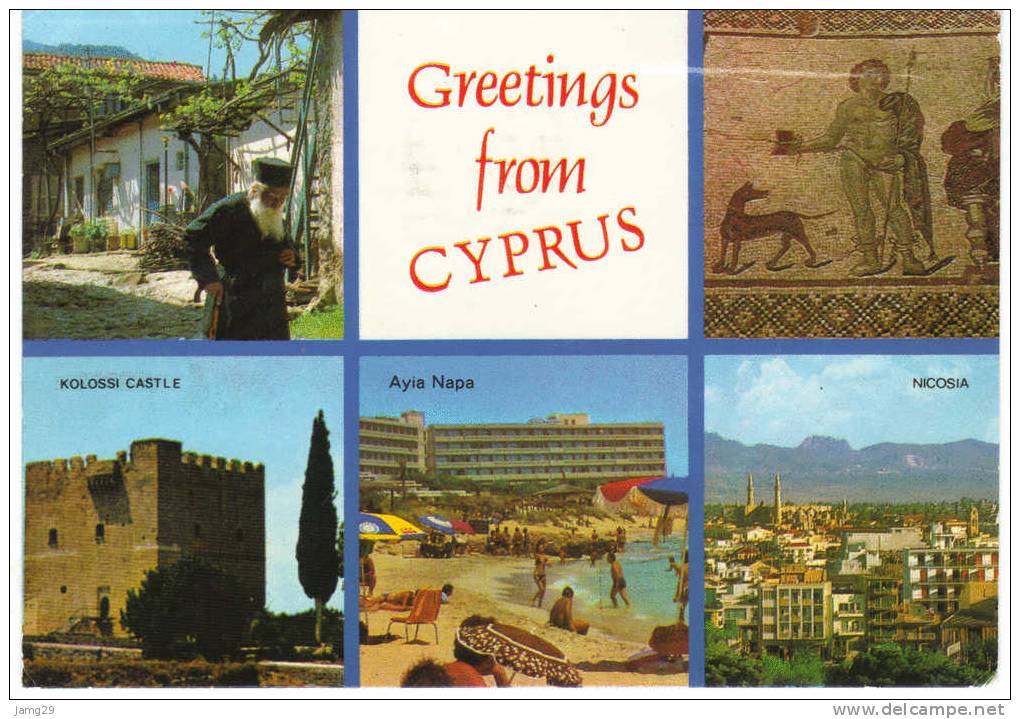 Cyprus/Kibris, Greetings, 5 Vues, 1988 - Chypre