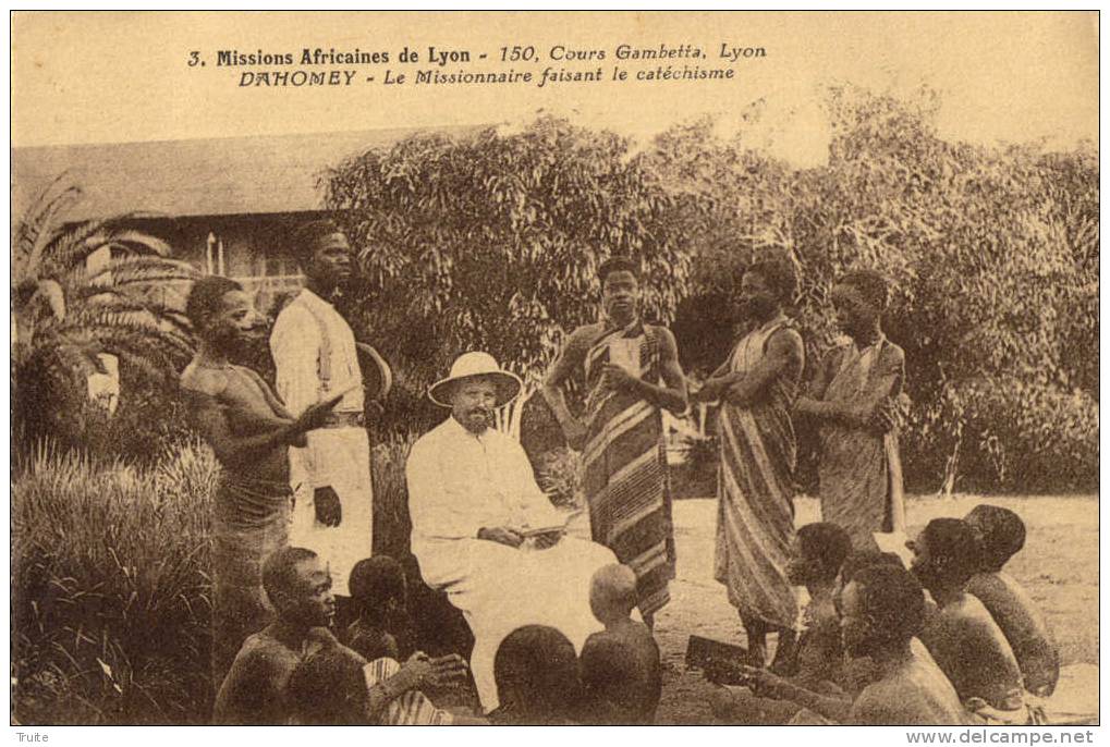 DAHOMEY LE MISSIONNAIRE FAISANT LE CATHECHISME - Dahomey
