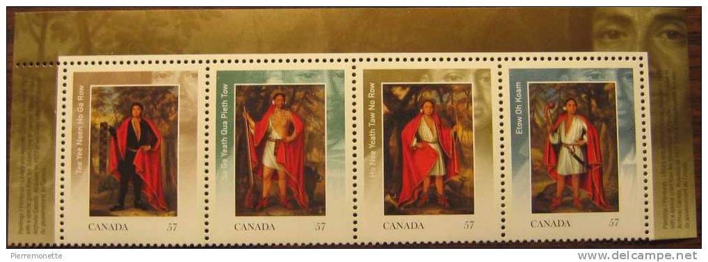 +Canada 2010, Les Quatre Rois Indiens, 2.60(1.90), 4V, N** - Neufs