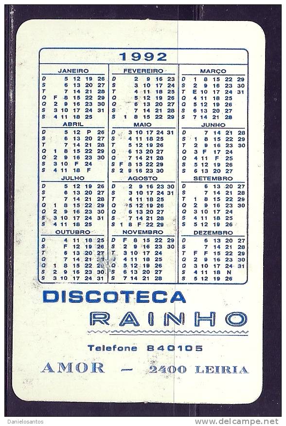 1992 Pocket Poche Bolsillo Bolso Calendar Calandrier Calendario Animais Domesticos Domestic  Animmals Porco Pig - Groot Formaat: 1991-00