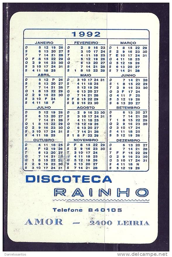 1992 Pocket Poche Bolsillo Bolso Calendar Calandrier Calendario Animais Domesticos Domestic  Animmals Porco Pig - Big : 1991-00