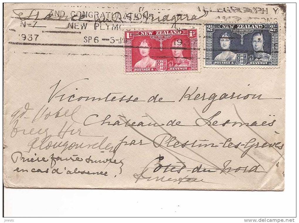 Lettre    Nouvelle Zéelande 1937 (176) - Lettres & Documents