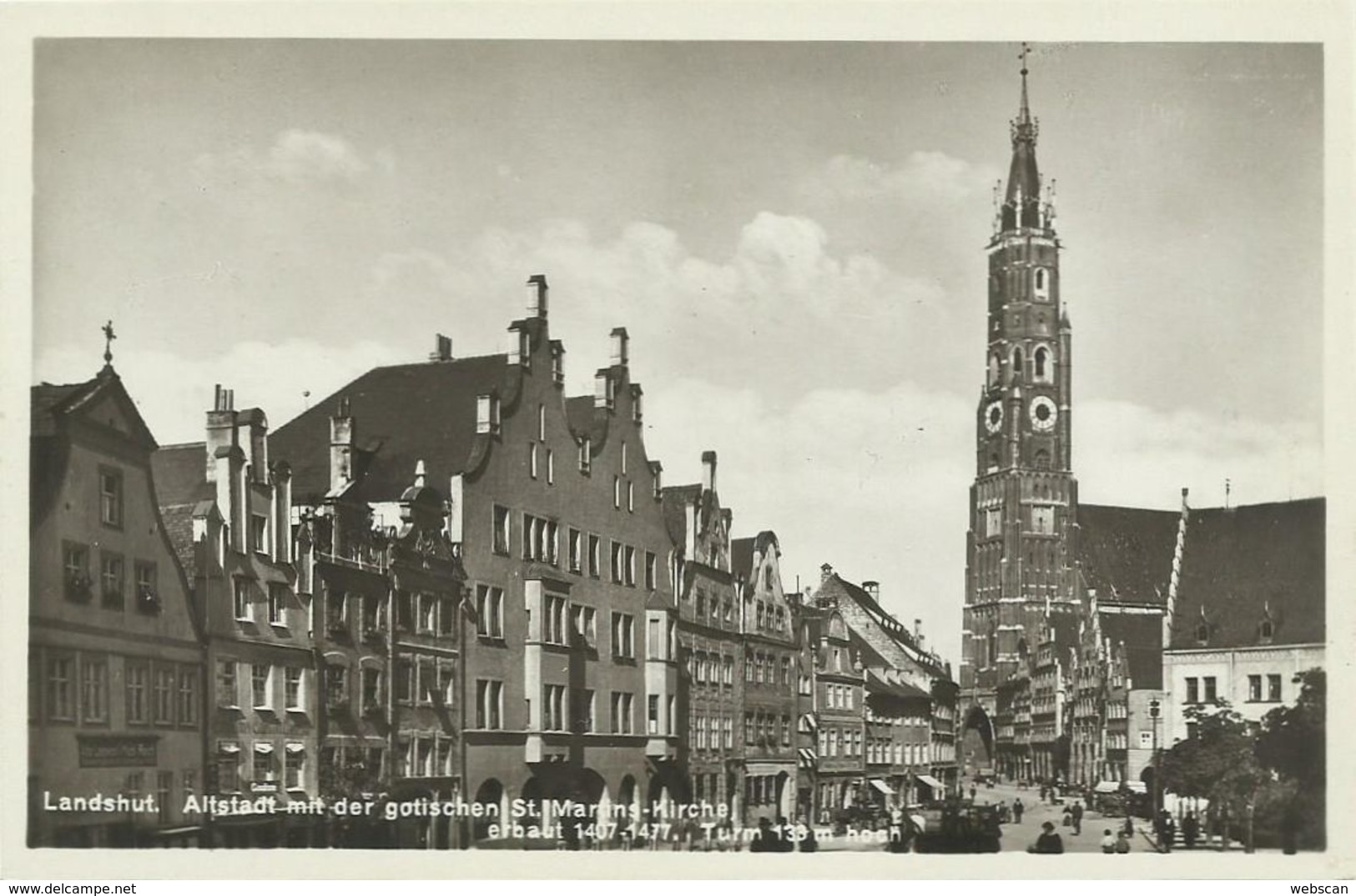 AK Landshut Altstadt St. Martin Geschäfte 1937 #56 - Landshut