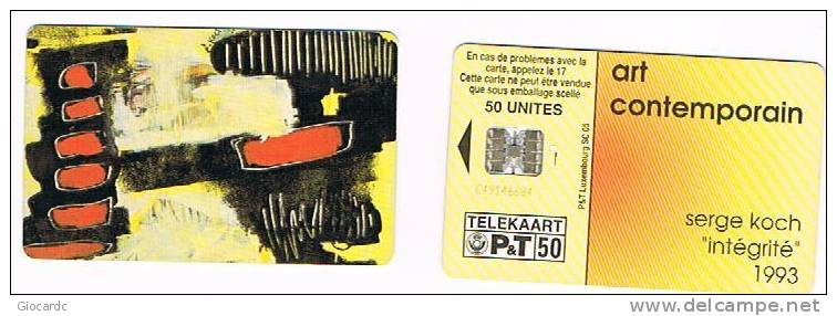 LUSSEMBURGO (LUXEMBOURG) - P&T CHIP - 1994 SC05 ARTE CONTEMPORANEA: SERGE  KOCH  (INTEGRITE')  - USED - RIF. 7937 - Pittura