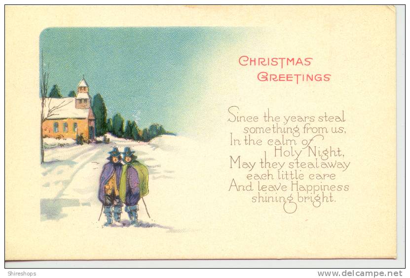 Christmas Postcard With Poem Series #1255 Stamp Health Christmas 1924 - Altri & Non Classificati