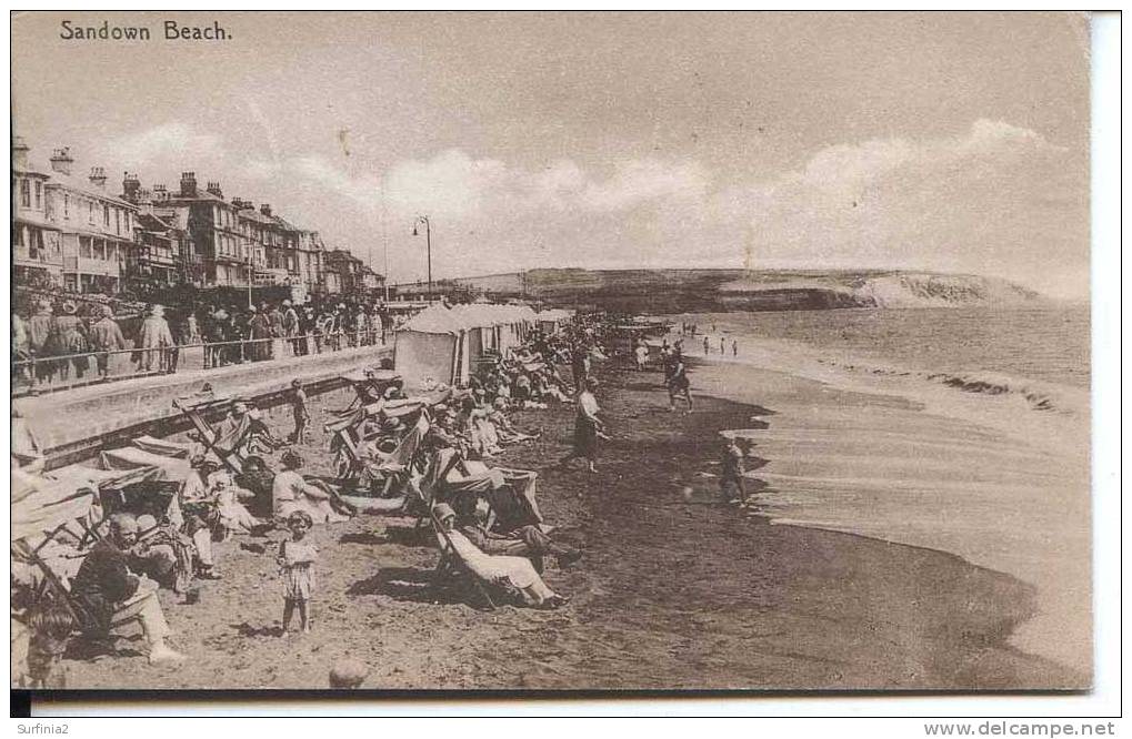 IOW - SANDOWN BEACH - ANIMATED 1930  Iow142 - Sandown