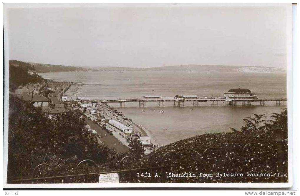 IOW - SHANKLIN FROM RYLSTONE GARDENS 1936 RP - NIGH  Iow161 - Other & Unclassified