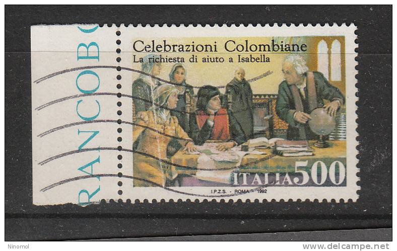 Italia   -   1992.  Isabella Di Spagna Sponsorizza C. Colombo. Isabella Of Spain Helps Columbus - Christopher Columbus