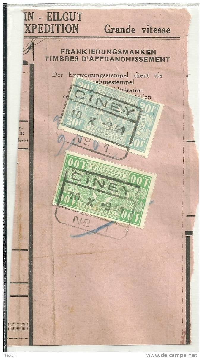 Ciney N°1  1941 / Expres Grande Vitesse Eilgut - Andere & Zonder Classificatie