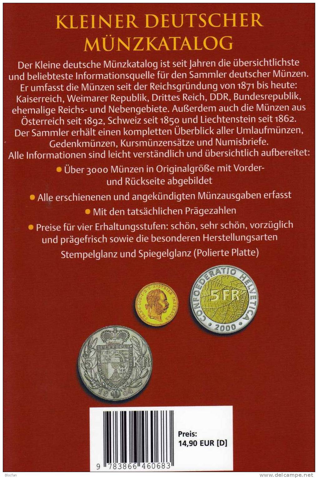 Kleiner Münz Katalog Deutschland Schön 2011 Neu 15€ Numisbriefe Numisblatt Coincatalog To Austria Helvetia Liechtenstein - Enciclopedie