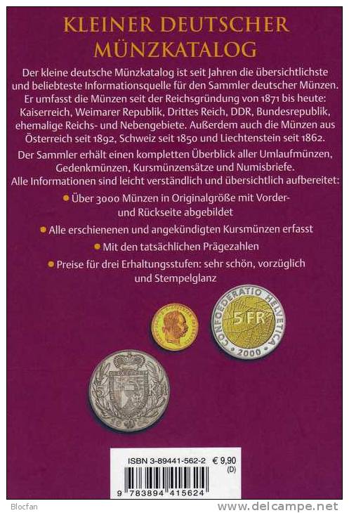 Austria Helvetia Liechtenstein Deutschland Kleiner Münzkatalog Schön 2005 Neu 10€ Für Numisbrief Numisblatt Coin Catalog - Colecciones