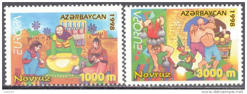 1998. Azerbaijan, Europa 1998, 2v,  Mint/** - Azerbaijan