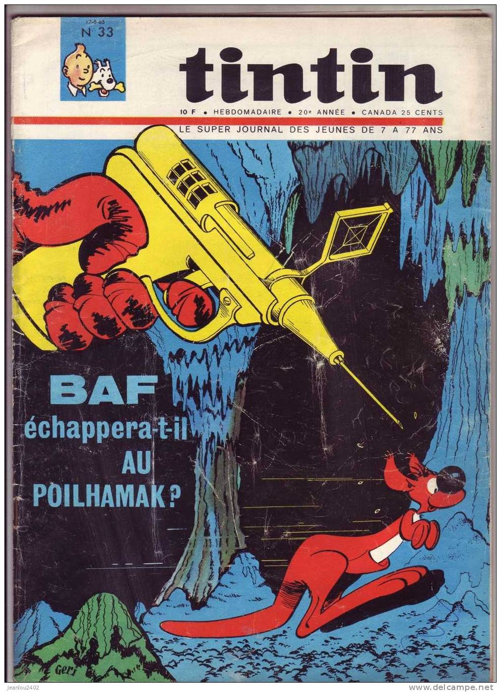 TINTIN 33 DU 17 AOUT 1965 - Tintin