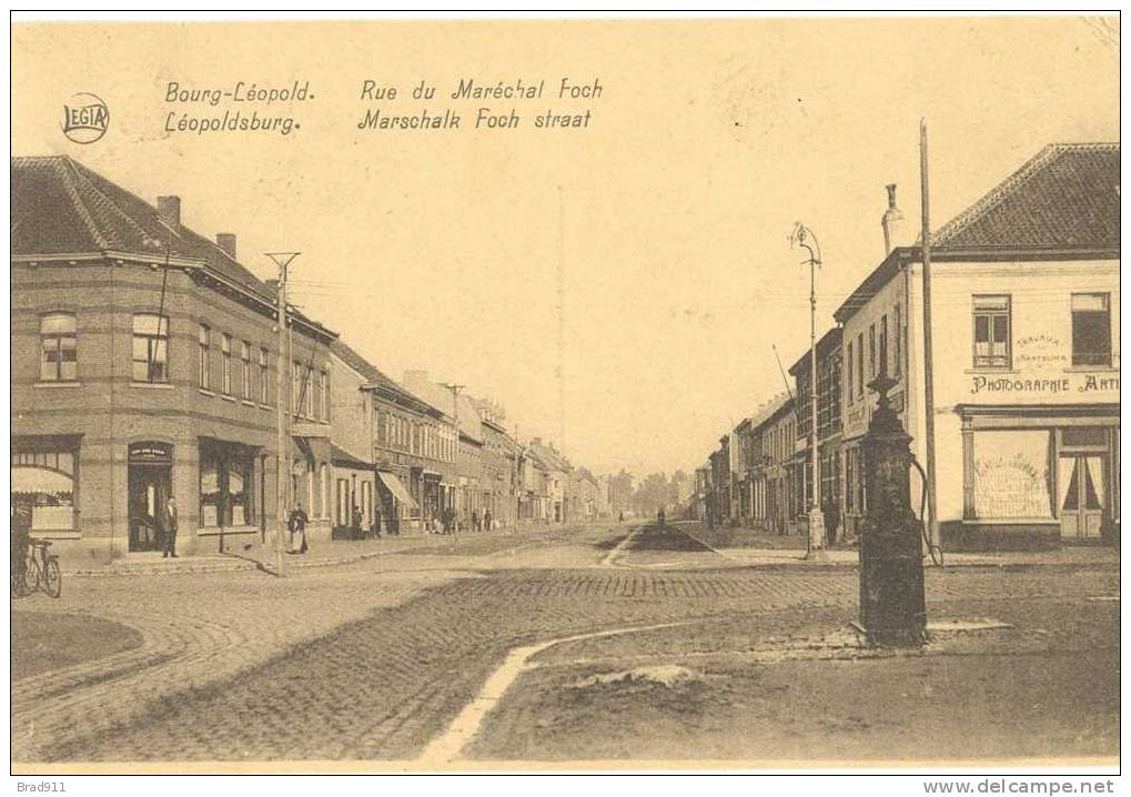 Leopoldsburg - Bourg Léopold : Rue Maréchal Foch  Marschalk Foch (1925) (Edit LEGIA) - Leopoldsburg