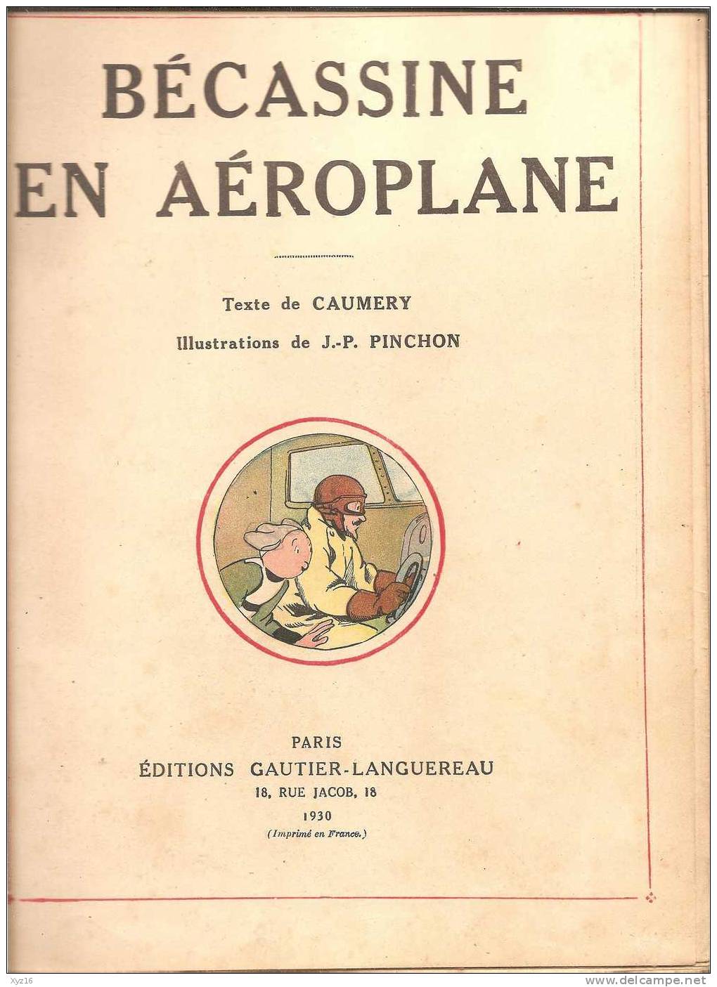 BECASSINE En Aéroplane 1930 - Bécassine