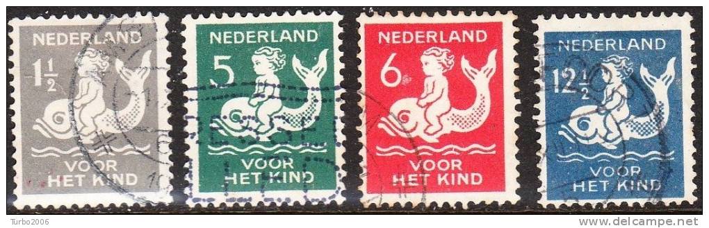 1929 Kinderzegels NVPH 225 / 228 - Gebraucht