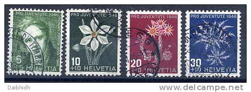 SWITZERLAND 1946 Pro Juventute Set Used.  Michel 475-78 - Used Stamps