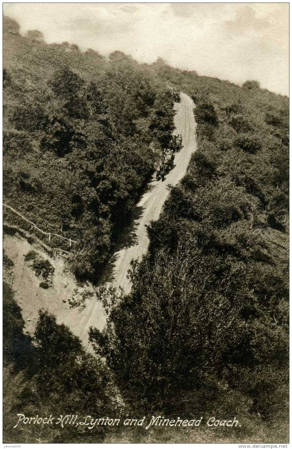 ROYAUME-UNI - PORLOCK HILL - CPA - N°58363 - Porlock Hill, Lynton And Minehead Coach - Weston-Super-Mare