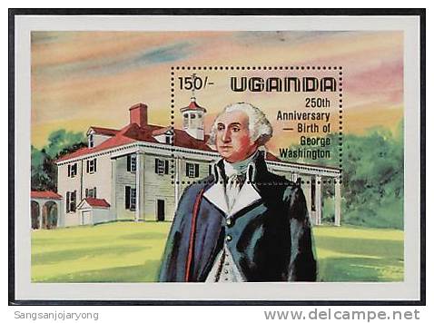 Sheet, Uganda Sc358 George Washington - George Washington