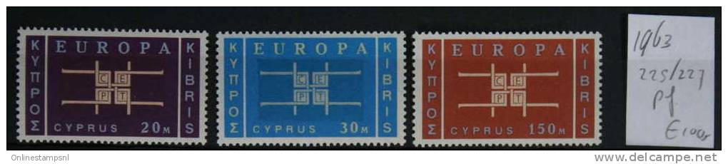 Cyprus CEPT  1963 Postfris/MNH Michel 225/227 Cat Waarde Eur 100 - Unused Stamps