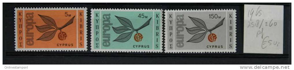 Cyprus CEPT  1965 Postfris/MNH Michel 258/260 - Unused Stamps