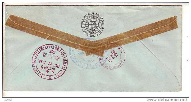 GOOD MEXICO " REGISTERED " Postal Cover To USA 1965 - Good Stamped: Dove / Airplane ; Person - Messico