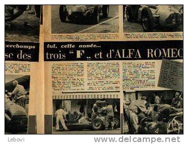 In "Sport Club" N° 155  Du 20/06/1950: Photos "FRANCORCHAMPS : La Course Des 3 F Et D'ALPHA ROMEO" - Automobile - F1