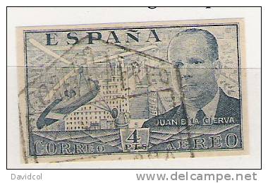 Q299.-. ESPAÑA - SPAIN. EDIFIL #946.USED IMPERFORATE.-.JUAN DE LA CIERVA - Gebruikt