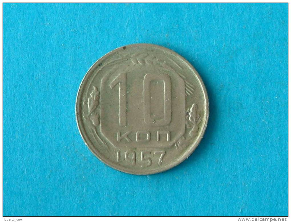 1957 - 10 KOPEKS / Y# 123 (?) 7 & 7 Ribbons / ( For Grade, Please See Photo ) !! - Russie