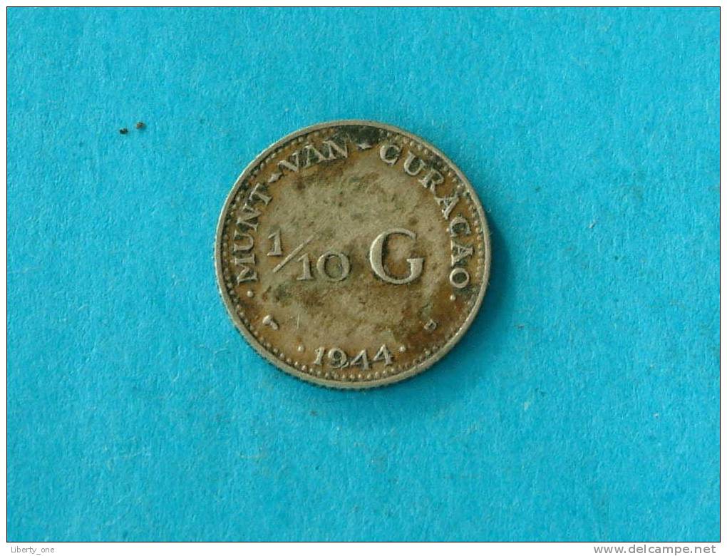 1944 D - 1/10 GULDEN / KM 43 ( For Grade, Please See Photo ) !! - Curaçao