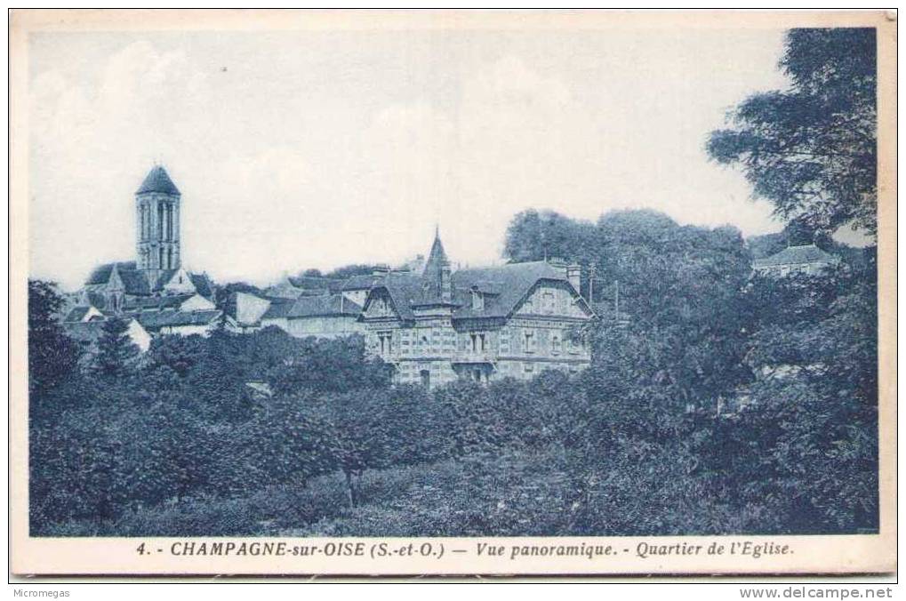 CHAMPAGNE-sur-OISE - Vue Panoramique - Quartier De L'Eglise - Champagne Sur Oise