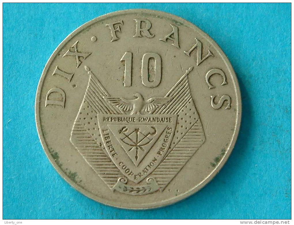 1974 - DIX FRANCS / KM 14.1 ( For Grade, Please See Photo ) !! - Rwanda