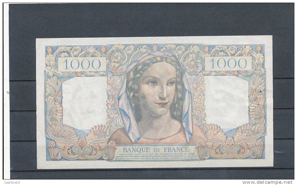 BILLET / 1000 FRANCS MINERVE ET HERCULE TTB + 22-11-1945 H - 1 000 F 1945-1950 ''Minerve Et Hercule''