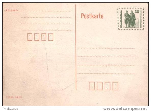 DDR / GDR - Ganzsache Postkarte Ungebraucht / Postcard Mint (092) - Cartes Postales - Neuves