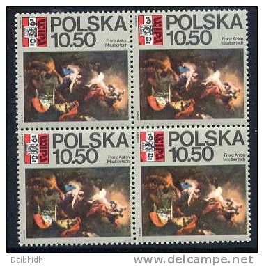 POLAND 1981 WIPA Exhibition In Block Of 4 MNH / **.  Michel 2736 - Nuovi