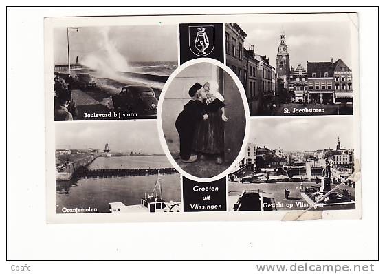 Carte Environs 1945 : Pays Bas : Groeten Uit Vlissingen - Vlissingen