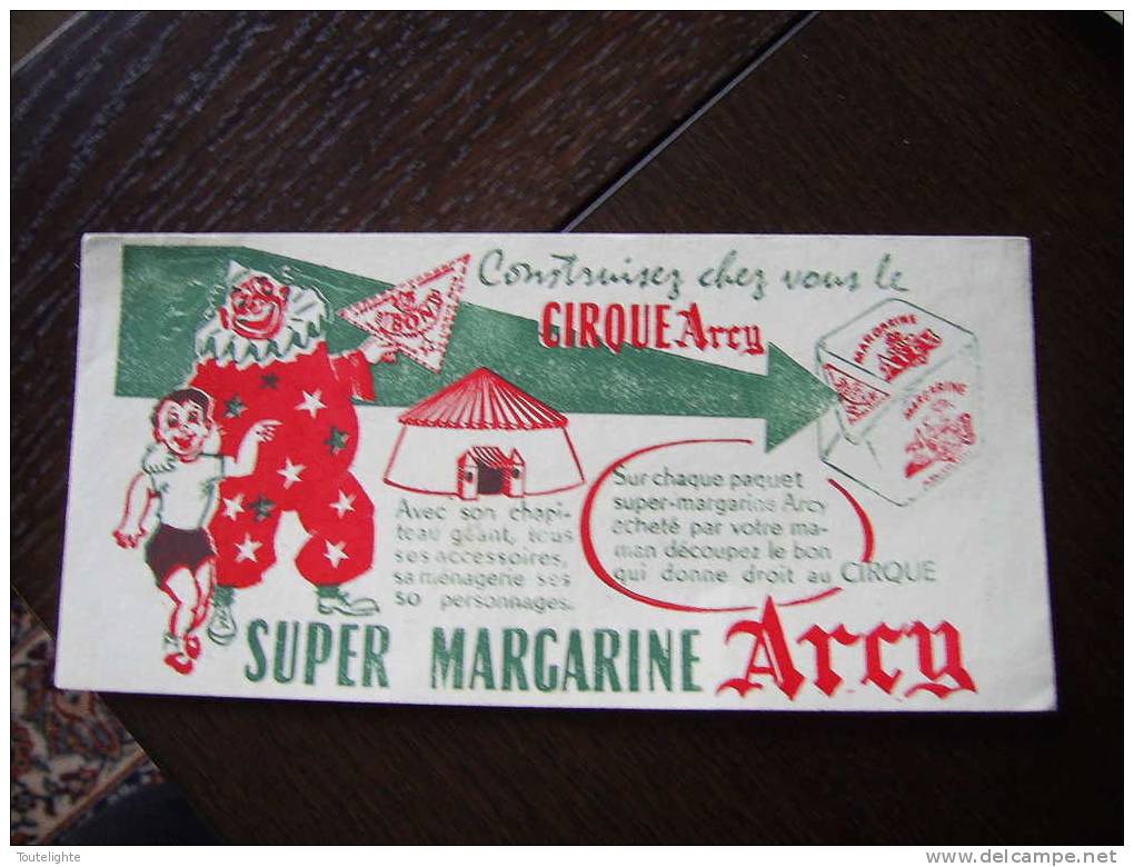 1  Buvard   Super MARGARINE  ARCY    ...construisez Le Cirque ARCY... - M