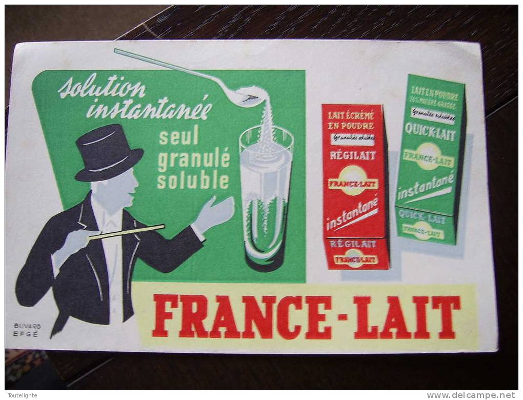 1  Buvard    FRANCE  LAIT   ... Solution Instantanée Seul Granulé Soluble.... - Produits Laitiers