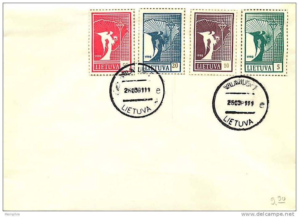 1990  First Set Of The New Republic  Not FDCs - Lituanie