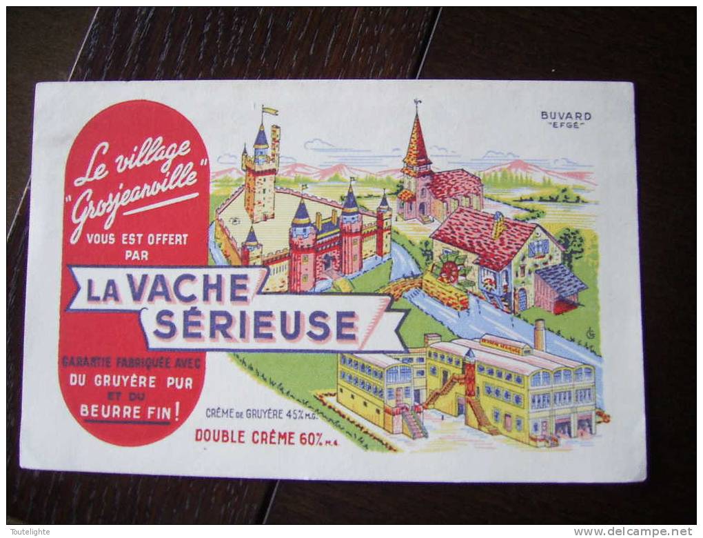 1  Buvard     La  Vache Sérieuse - Produits Laitiers