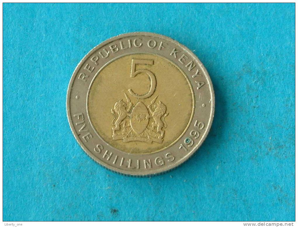 1995 - FIVE SHILLINGS - KM 30 ( For Grade, Please See Photo ) ! - Kenya