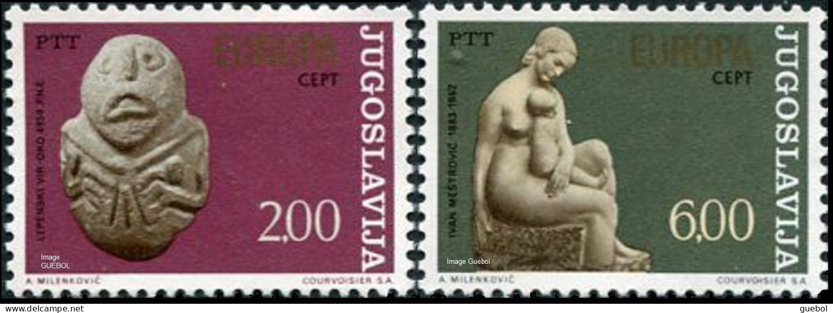 CEPT / Europa 1974 Yougoslavie N° 1438 & 1439 ** Sculptures - 1974