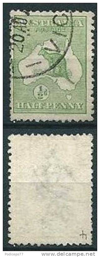 Australien  1913  Känguruh  1/2 P Hellgrün (Wz 2)  Mi-Nr.4  Gestempelt / Used - Used Stamps