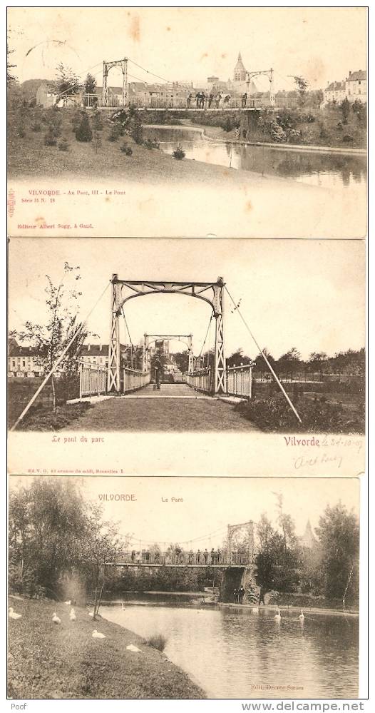 Vilvoorde / Vilvorde : Le Pont Du Parc -----3 Kaarten ---3 Cp - Vilvoorde
